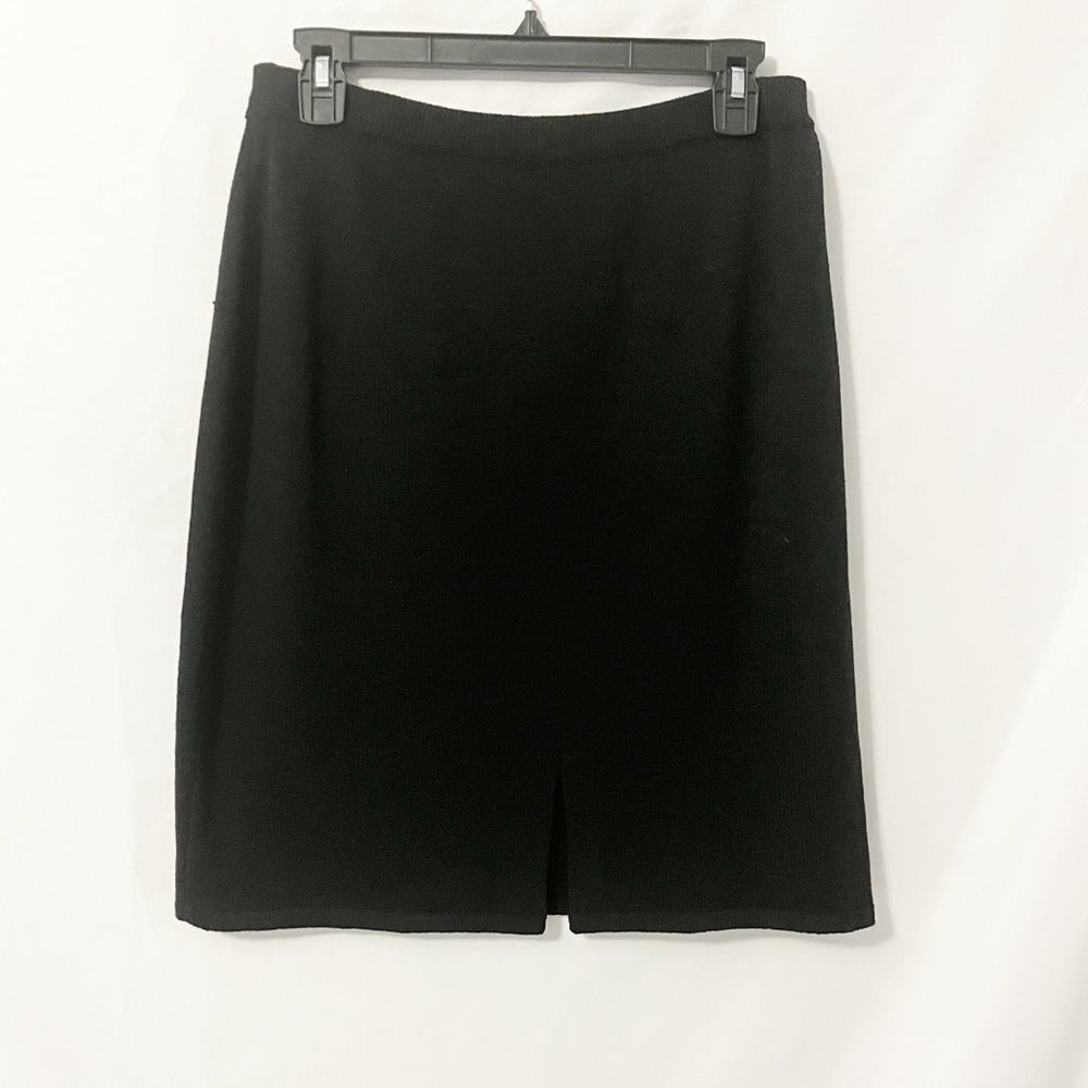 Vintage Antonella Preve Black Elastic Waist Knot Skirt Size M - Picture 2 of 5